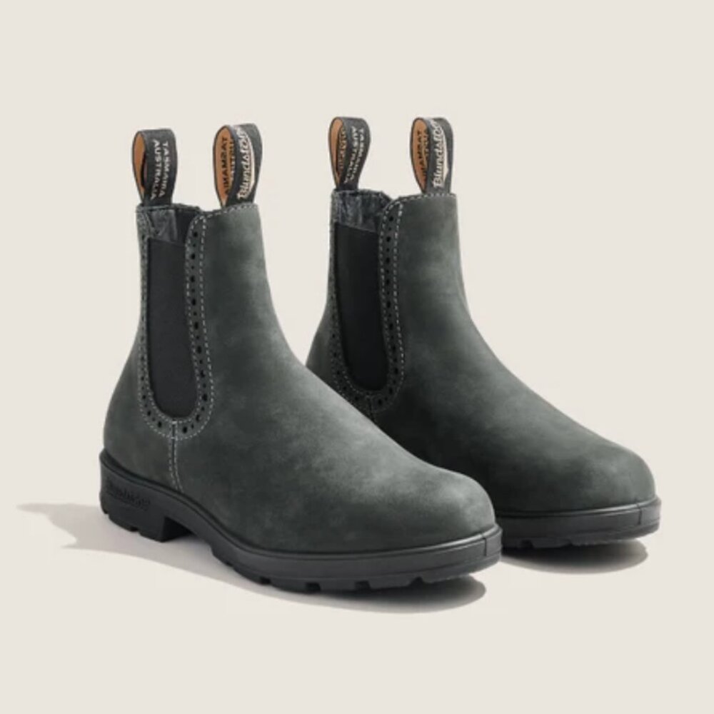Blundstones #1630 Women's Originals High Top Boots - Suede Rustic Black